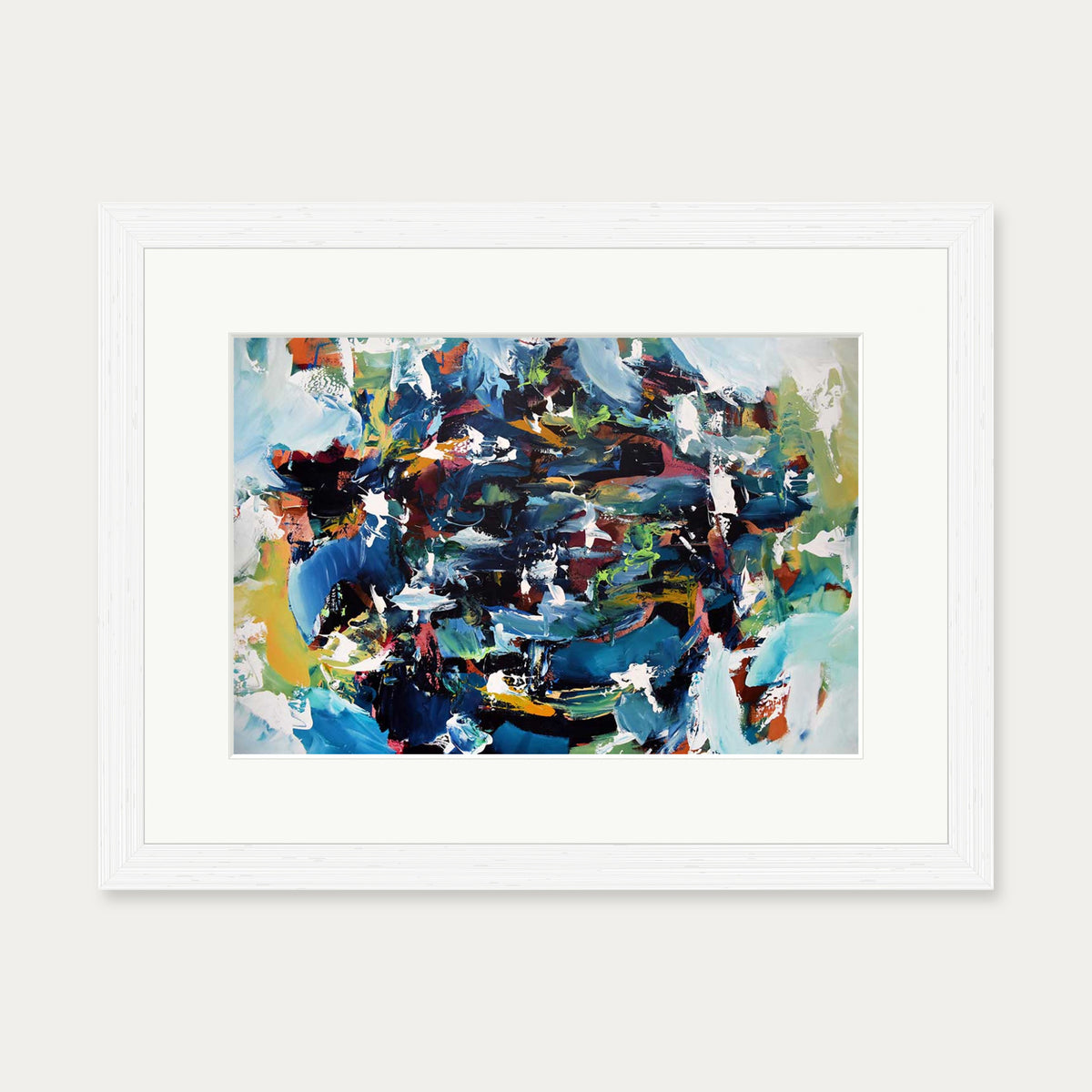 Abstract 431 Art Print — 30 x 40 cm — White Frame