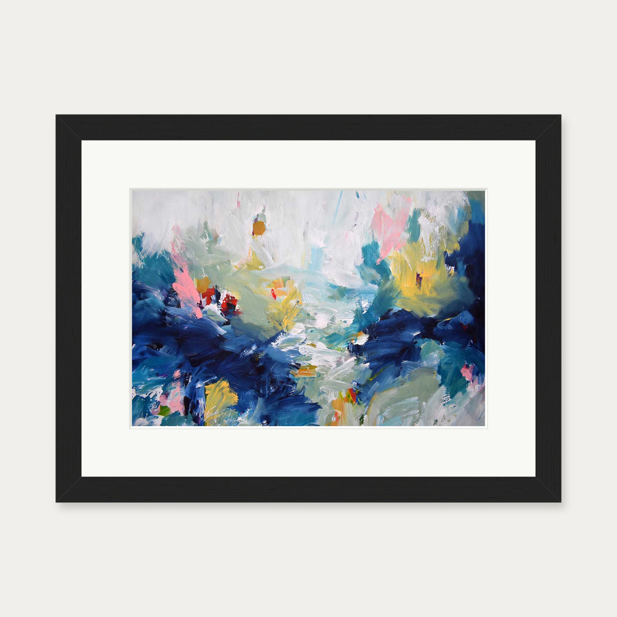 Abstract 437 Art Print — 30 x 40 cm — Black Frame