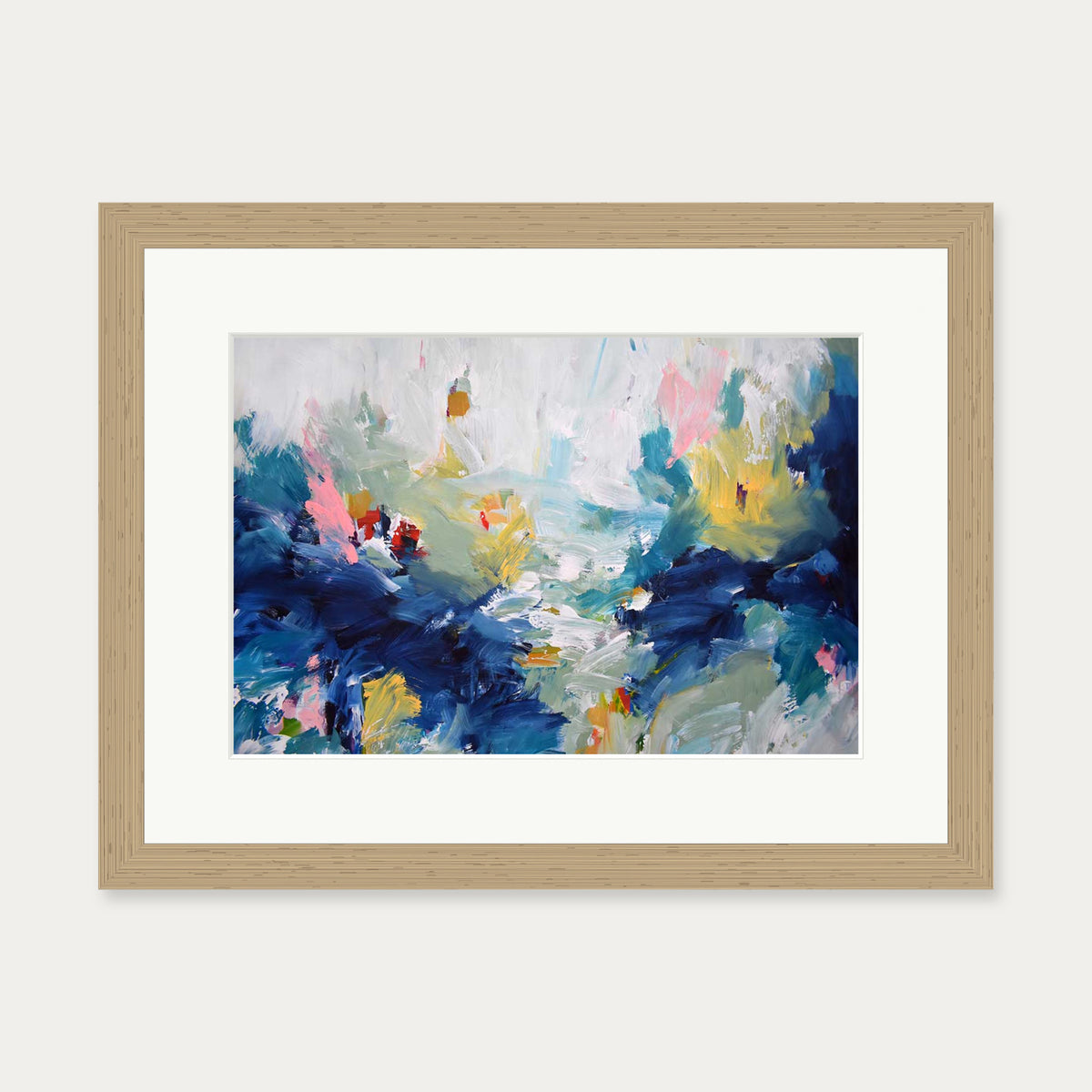 Abstract 437 Art Print — 30 x 40 cm — Oak Frame