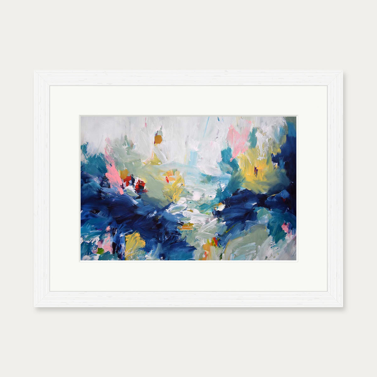 Abstract 437 Art Print — 30 x 40 cm — White Frame