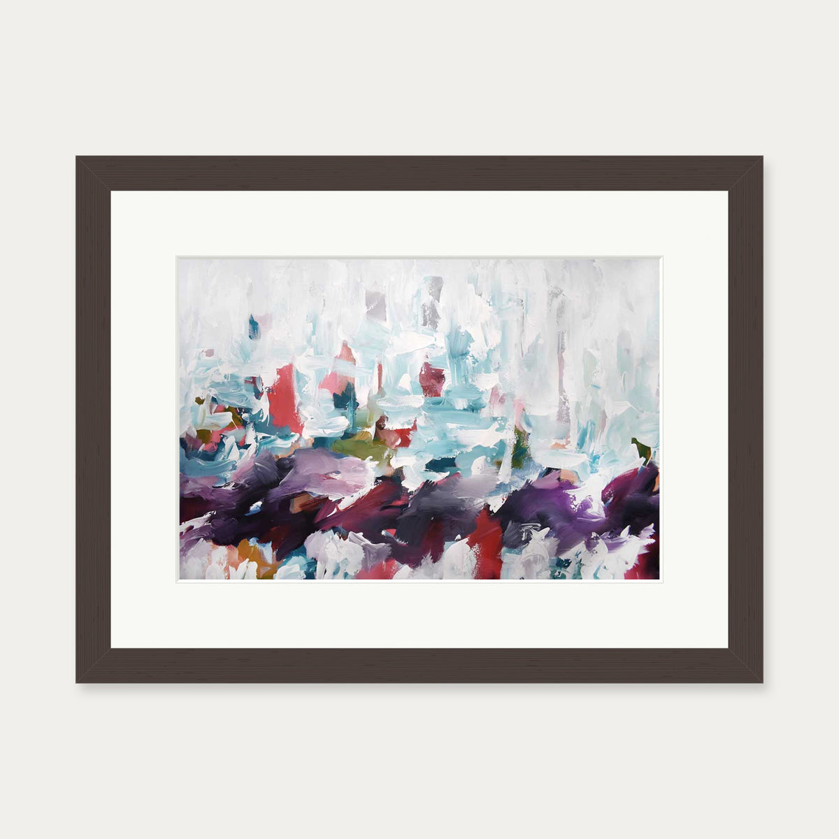 Abstract 438 Art Print — 30 x 40 cm — Brown Frame