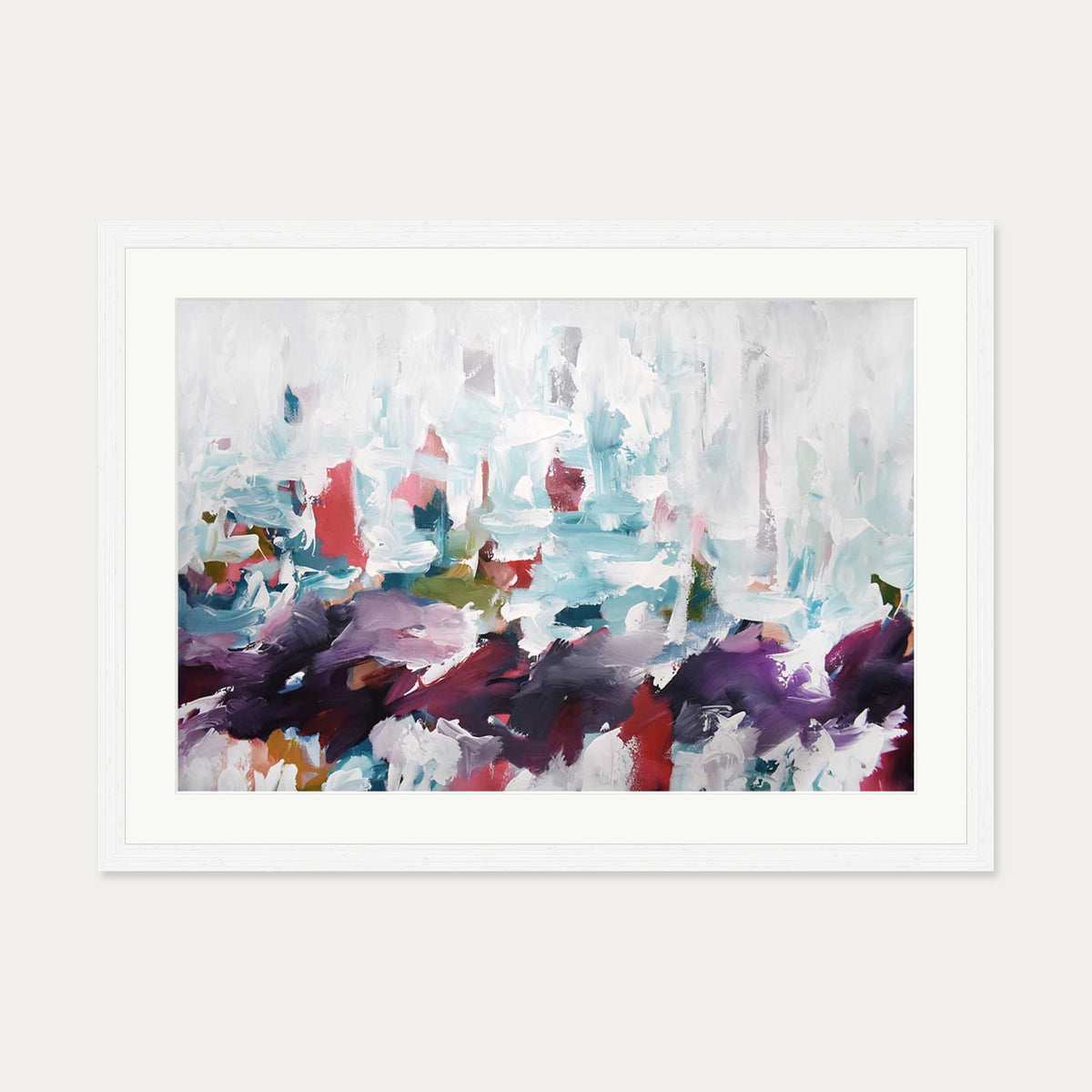 Abstract 438 Art Print — 50 x 70 cm — White Frame