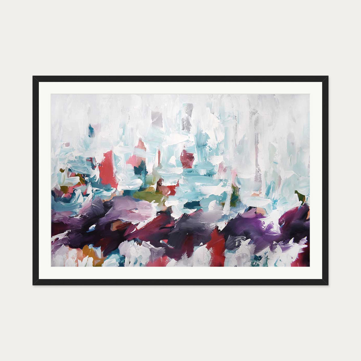 Abstract 438 Art Print — 70 x 100 cm — Black Frame