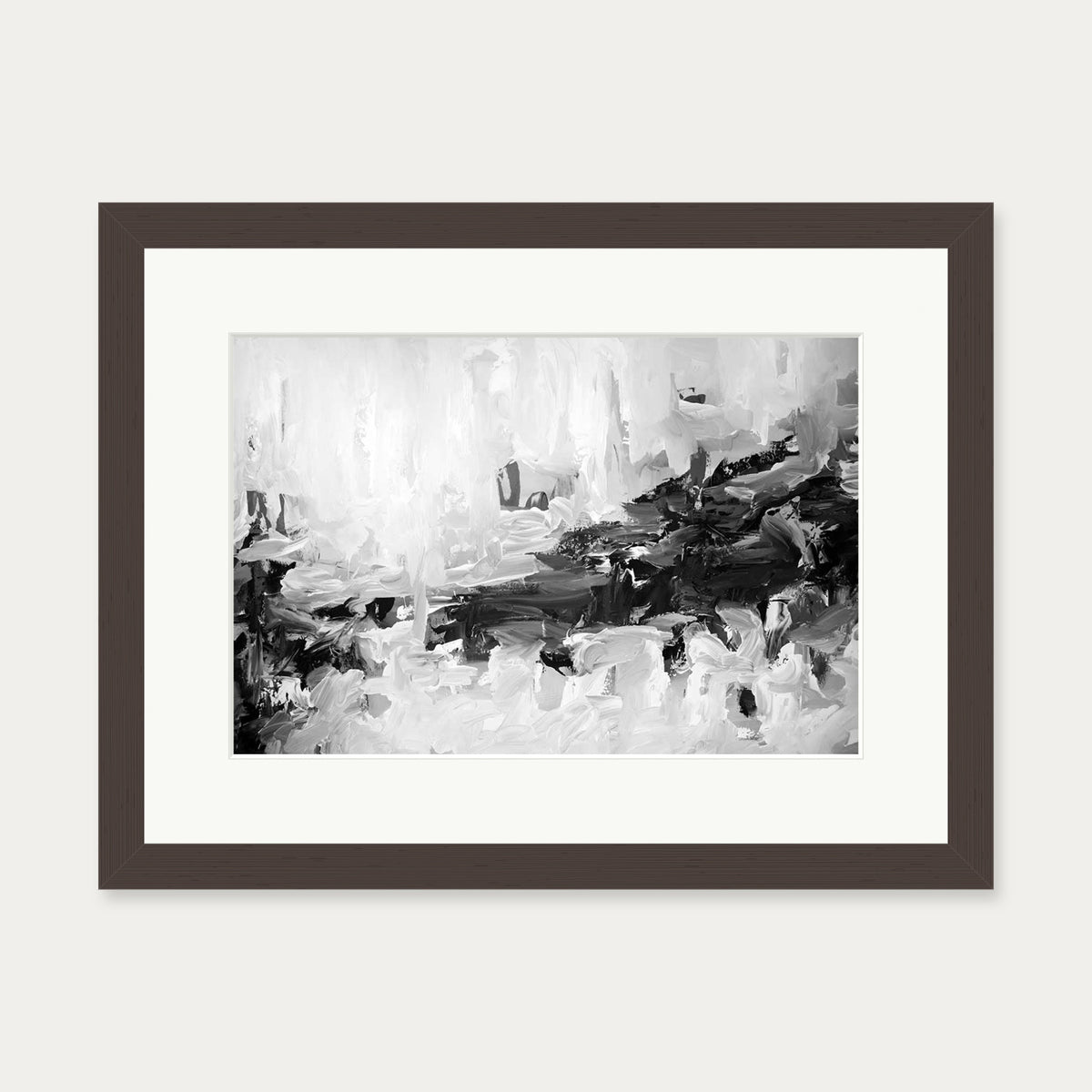 Abstract 441 Art Print — 30 x 40 cm — Brown Frame