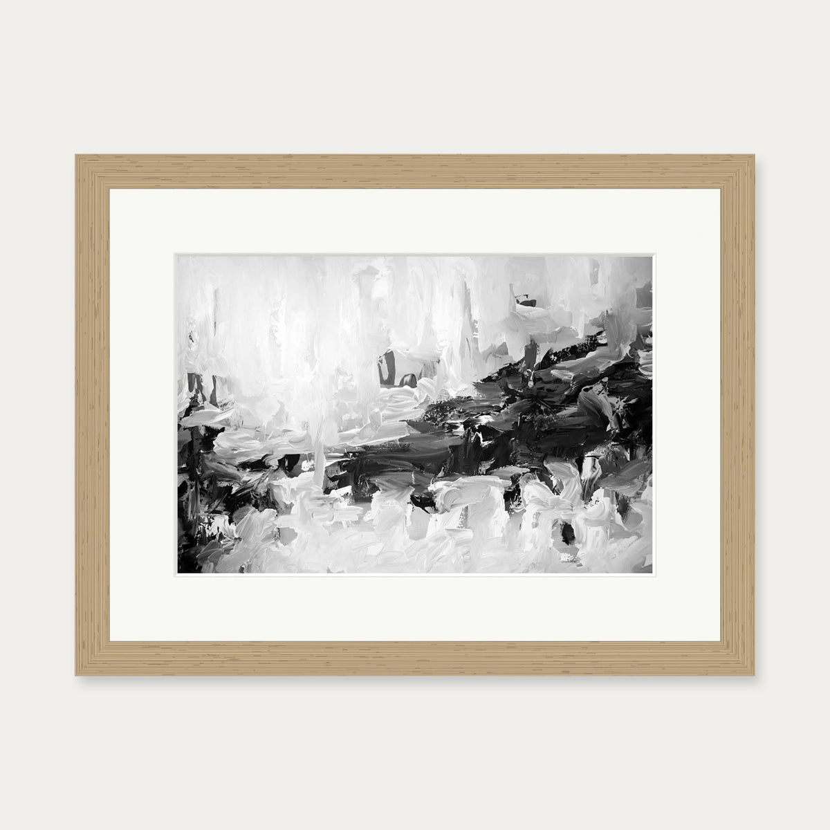 Abstract 441 Art Print — 30 x 40 cm — Oak Frame