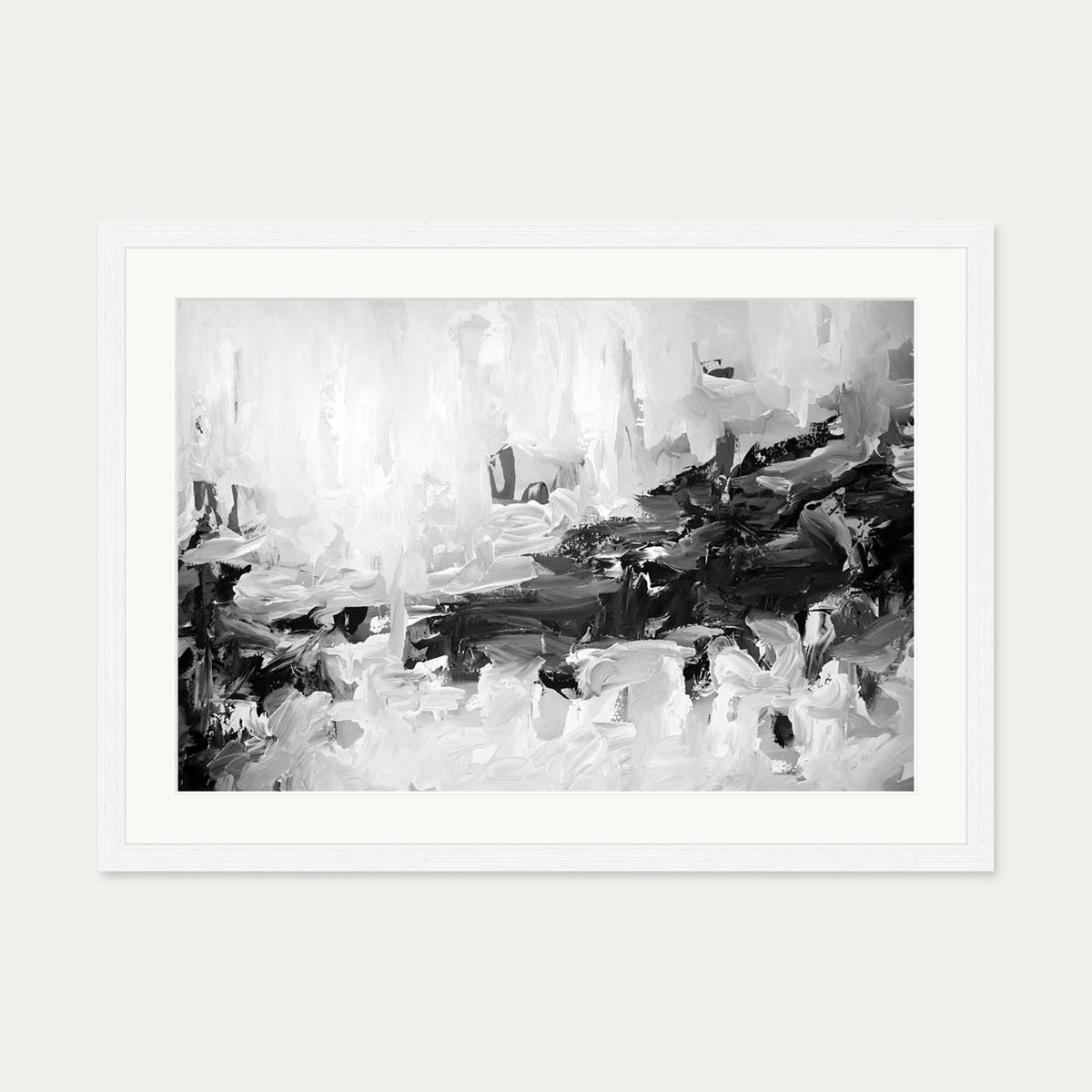 Abstract 441 Art Print — 50 x 70 cm — White Frame