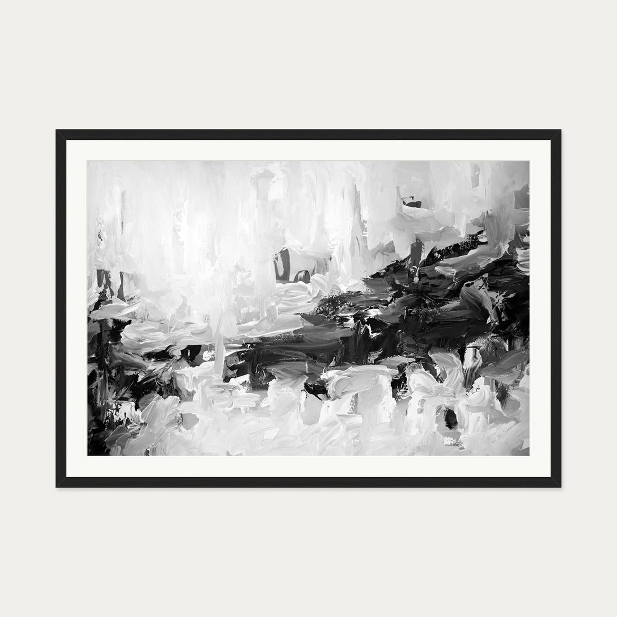 Abstract 441 Art Print — 70 x 100 cm — Black Frame