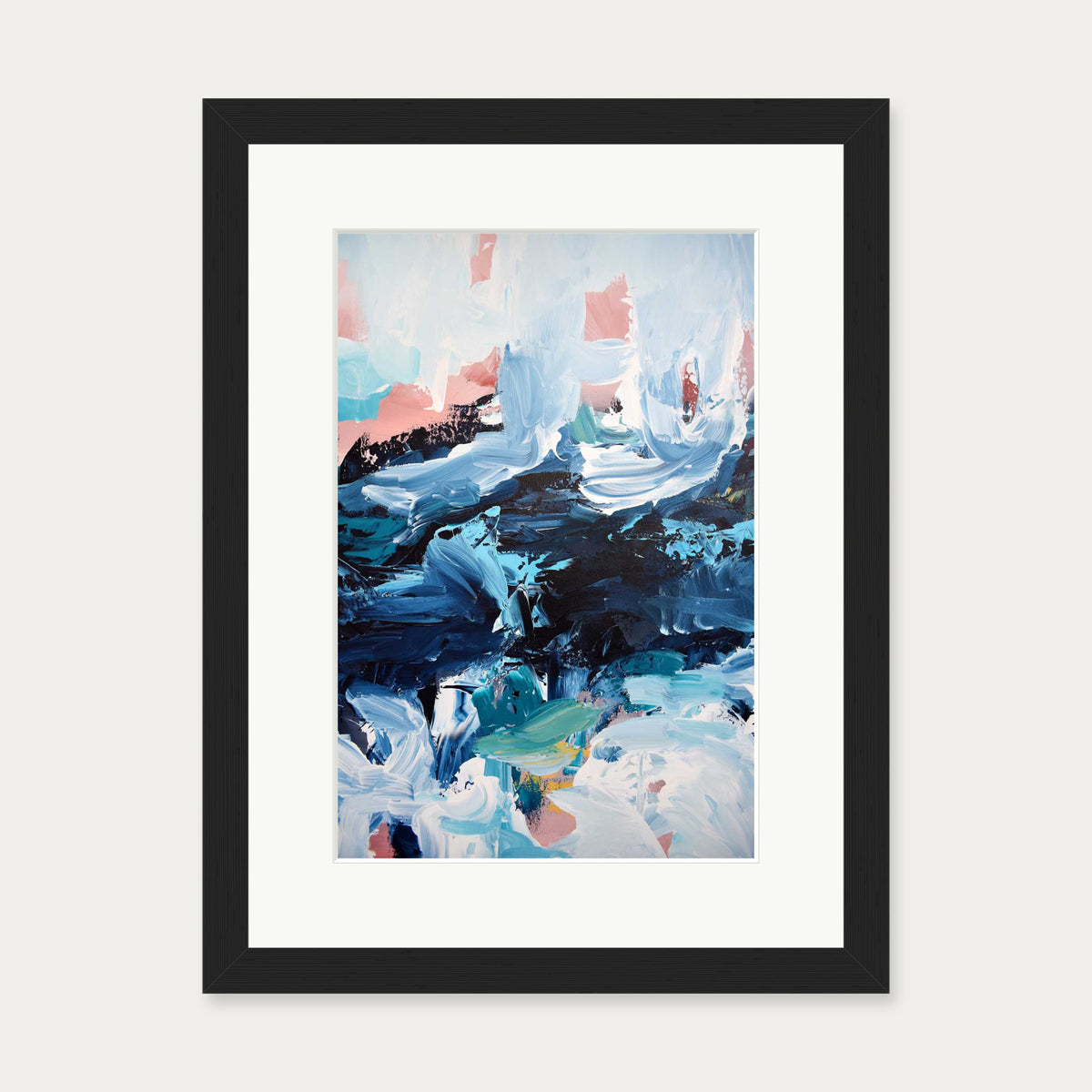 Abstract 444 Art Print — 30 x 40 cm — Black Frame