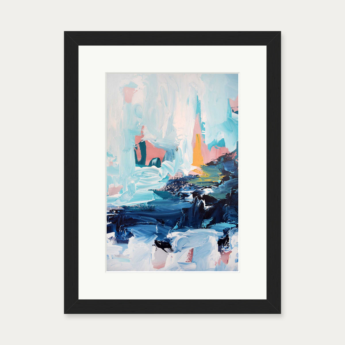 Abstract 445 Art Print — 30 x 40 cm — Black Frame