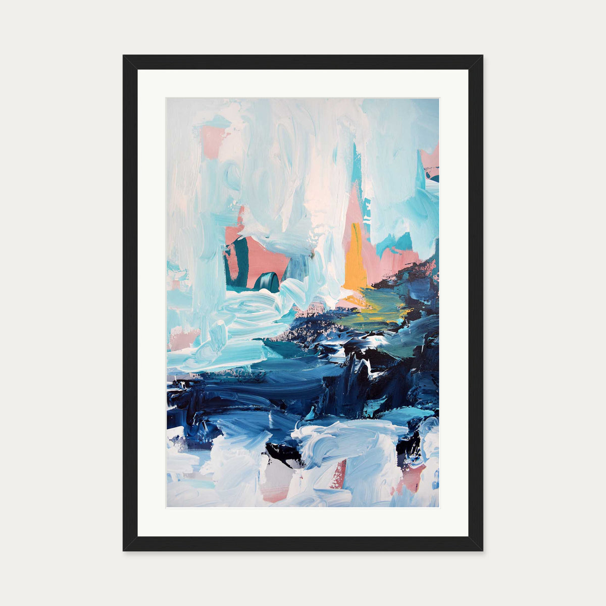 Abstract 445 Art Print — 50 x 70 cm — Black Frame