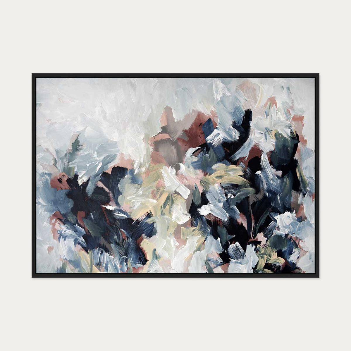 Abstract 449 Canvas Art — 70 x 100 cm — Black Frame