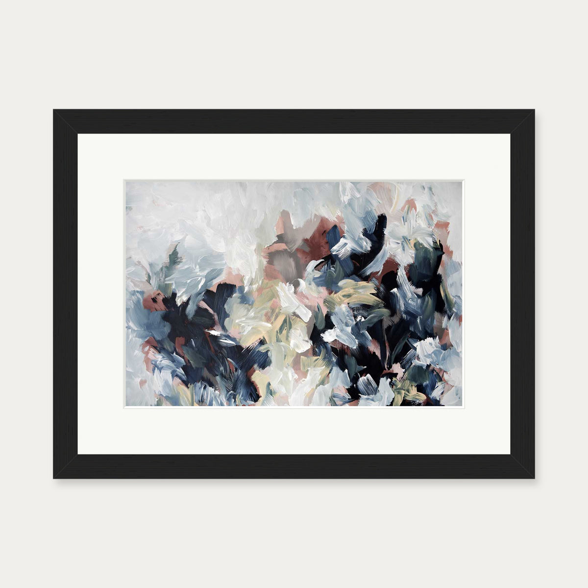 Abstract 449 Art Print — 30 x 40 cm — Black Frame