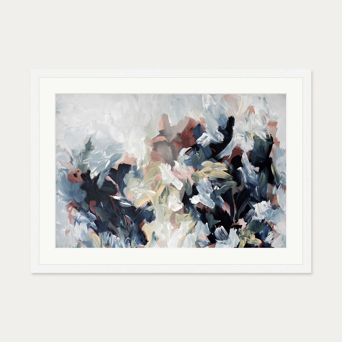 Abstract 449 Art Print — 50 x 70 cm — White Frame