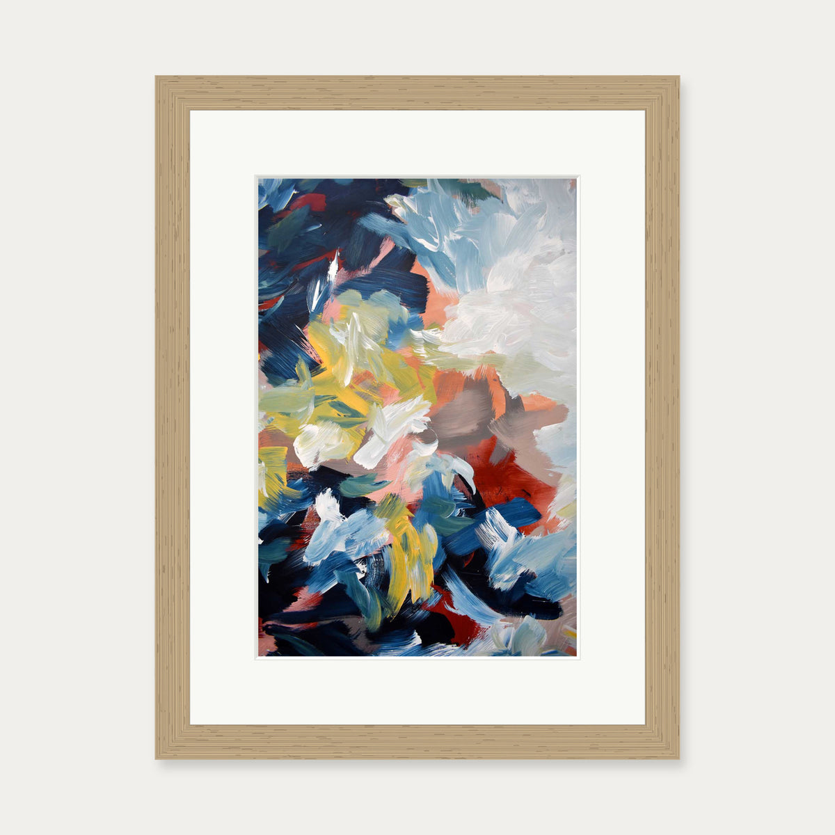 Abstract 450 Art Print — 30 x 40 cm — Oak Frame