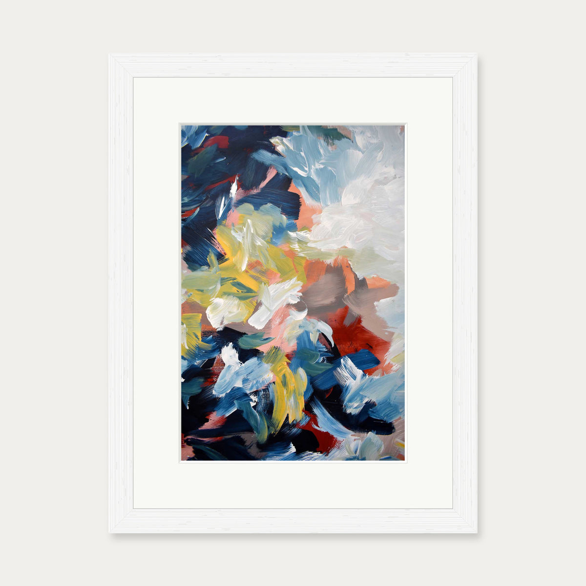 Abstract 450 Art Print — 30 x 40 cm — White Frame