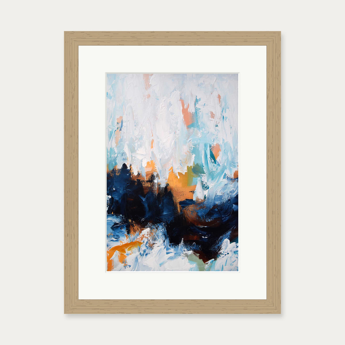 Abstract 453 Art Print — 30 x 40 cm — Oak Frame