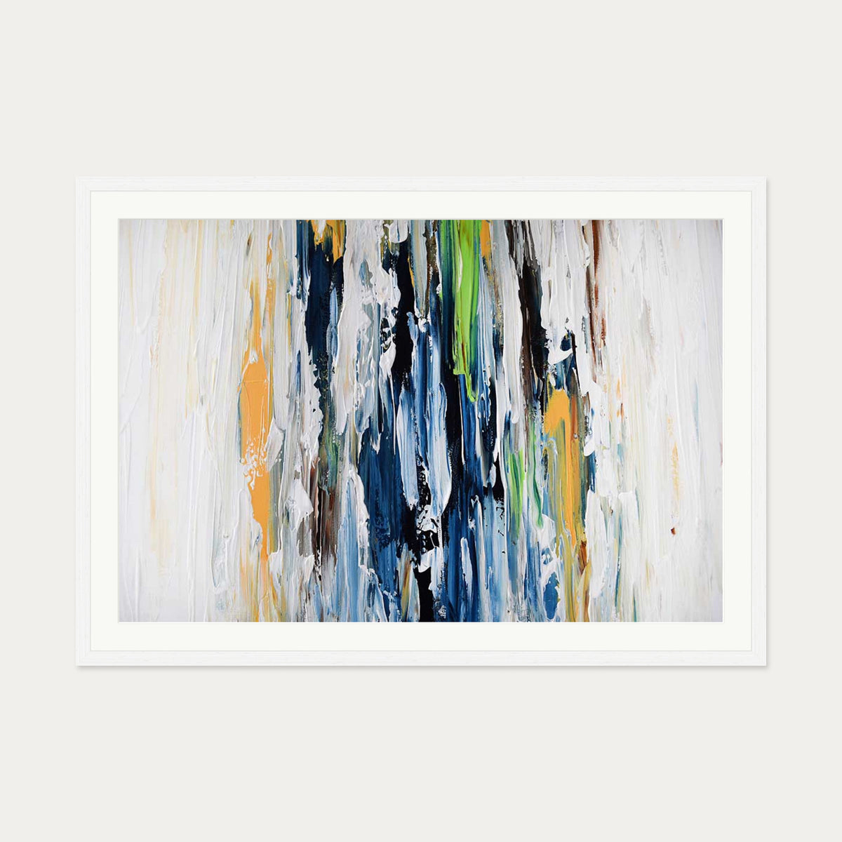 Abstract 456 Art Print — 70 x 100 cm — White Frame