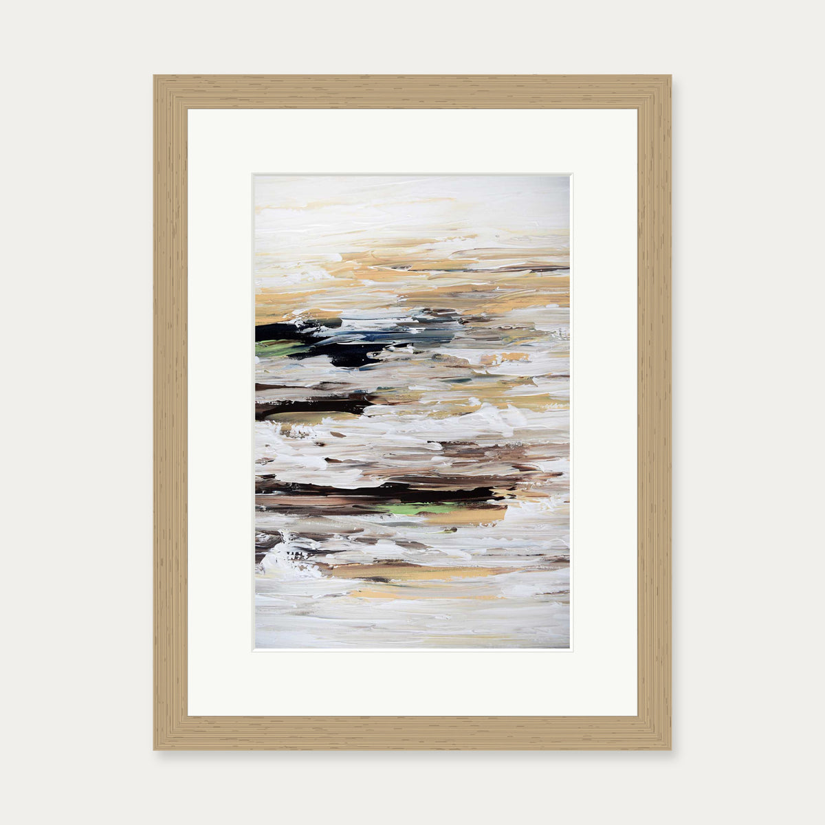 Abstract 457 Art Print — 30 x 40 cm — Oak Frame