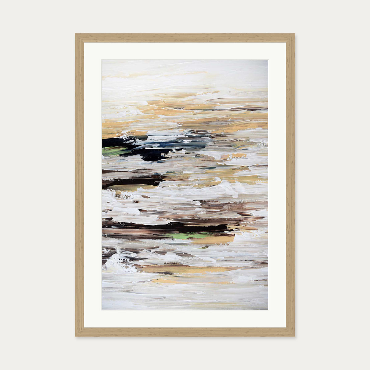 Abstract 457 Art Print — 50 x 70 cm — Oak Frame