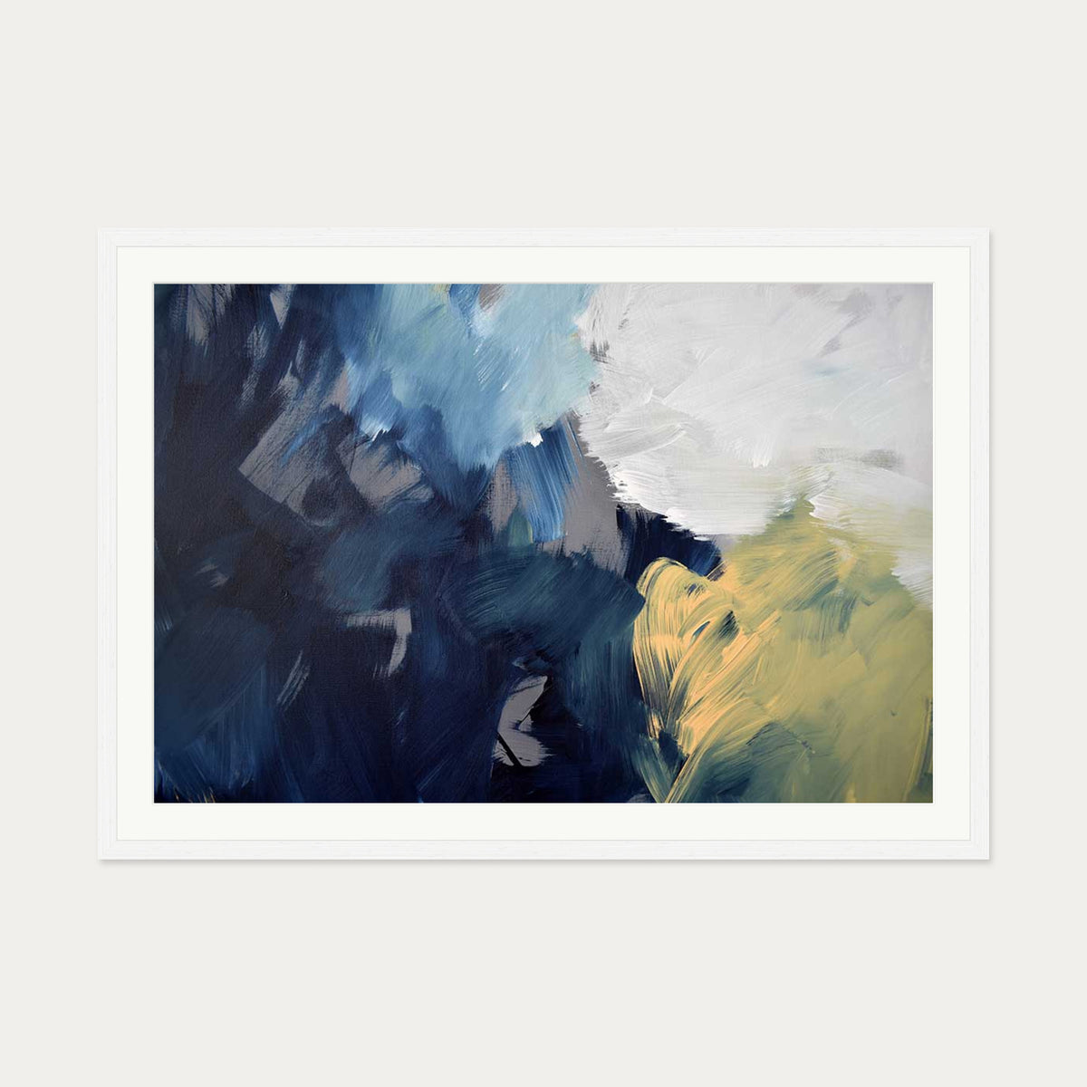 Abstract 461 Art Print — 70 x 100 cm — White Frame