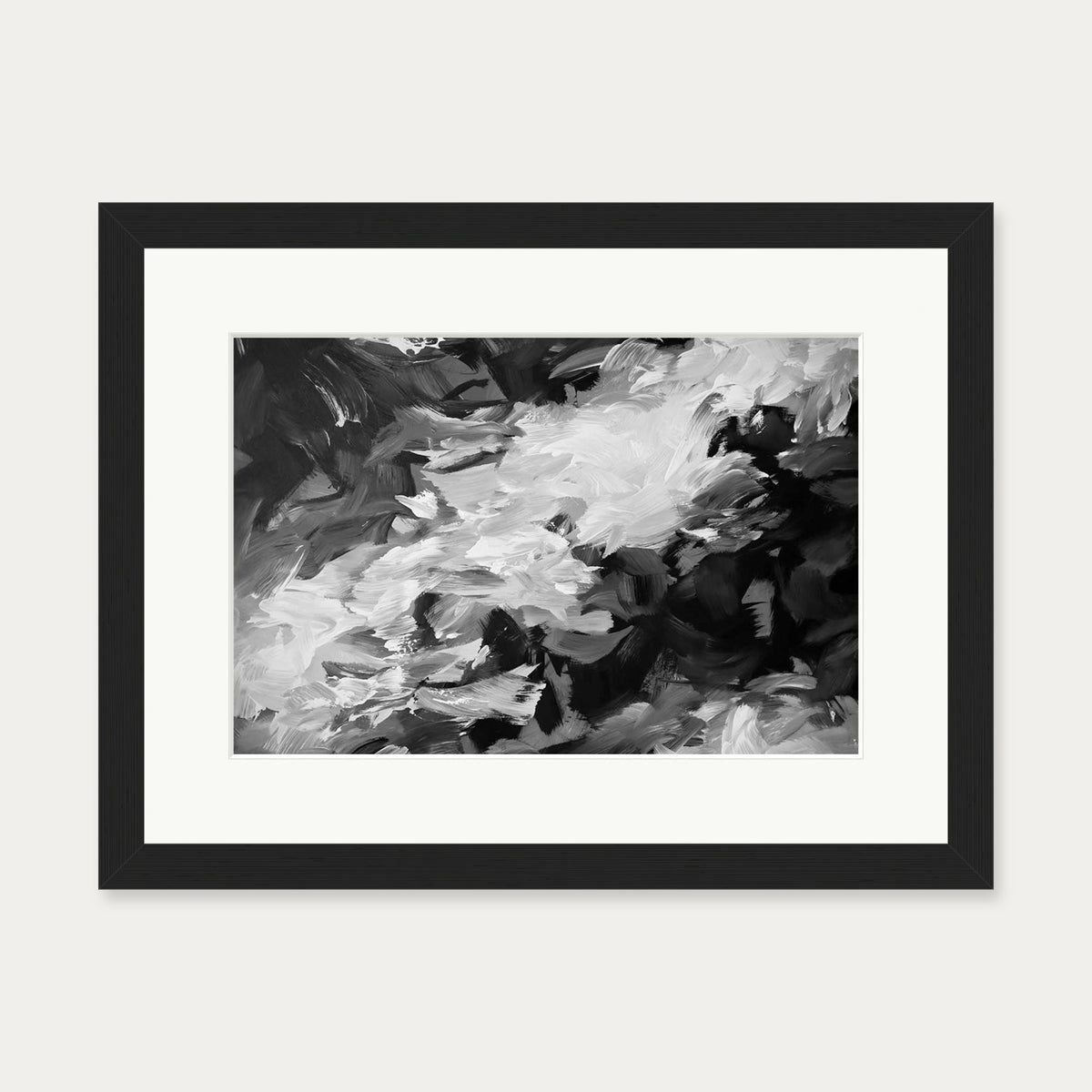 Abstract 463 Art Print — 30 x 40 cm — Black Frame