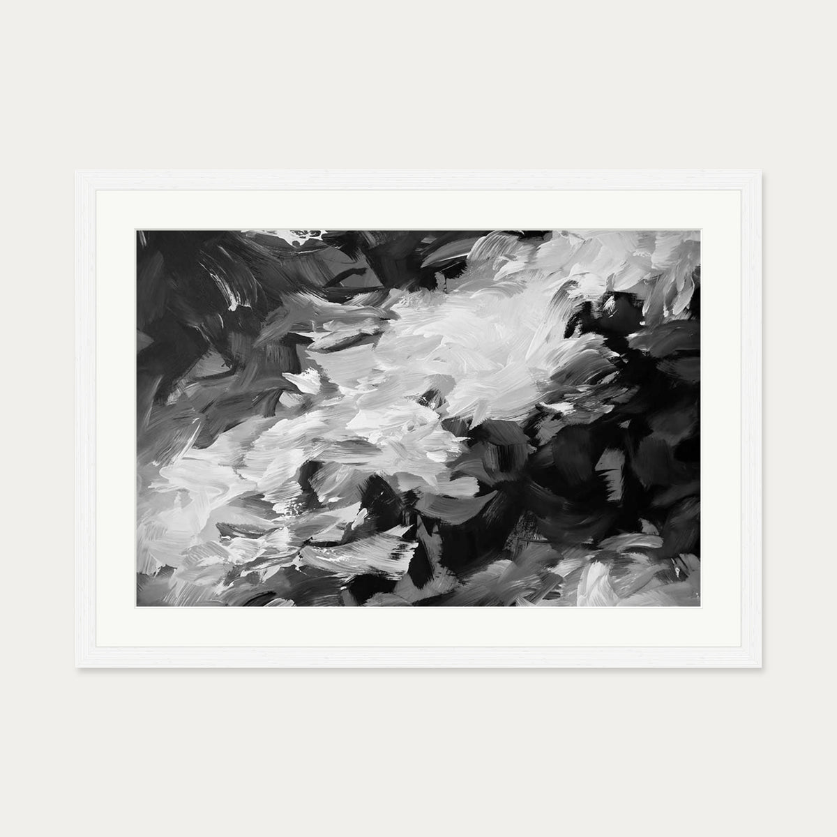 Abstract 463 Art Print — 50 x 70 cm — White Frame