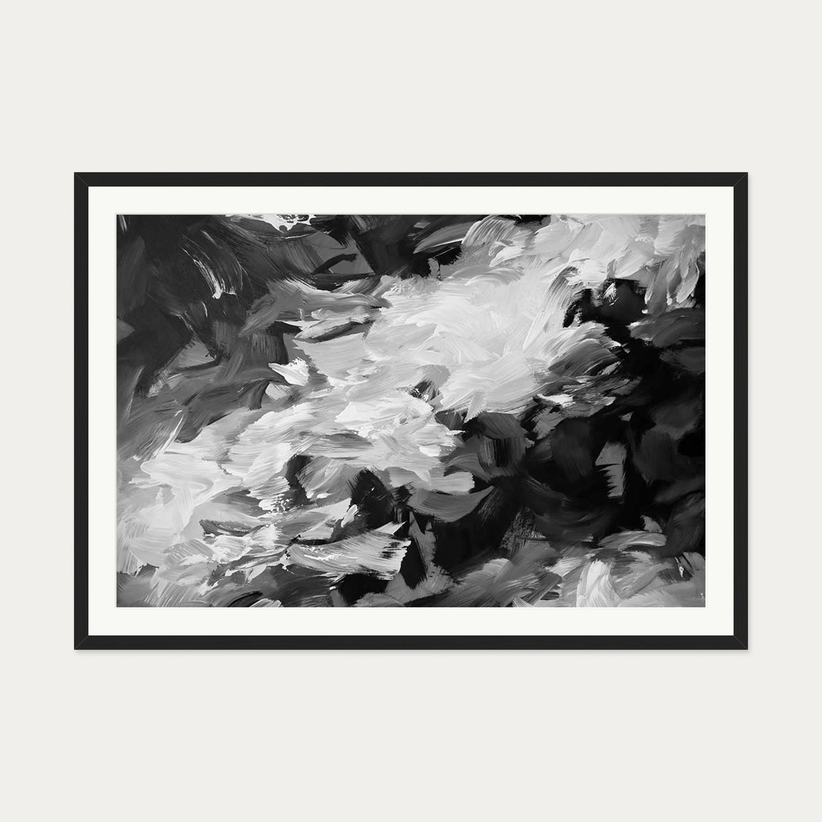 Abstract 463 Art Print — 70 x 100 cm — Black Frame