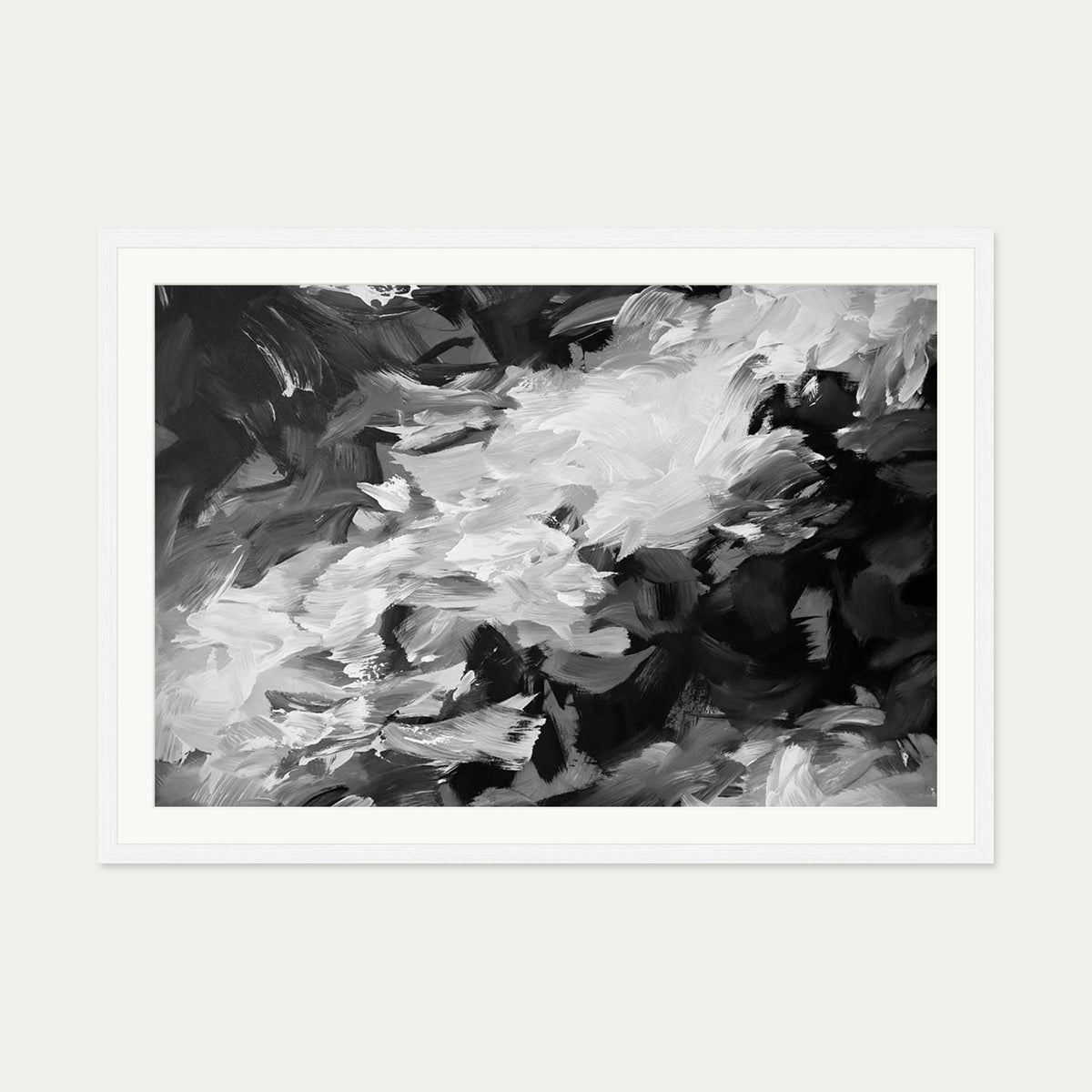 Abstract 463 Art Print — 70 x 100 cm — White Frame