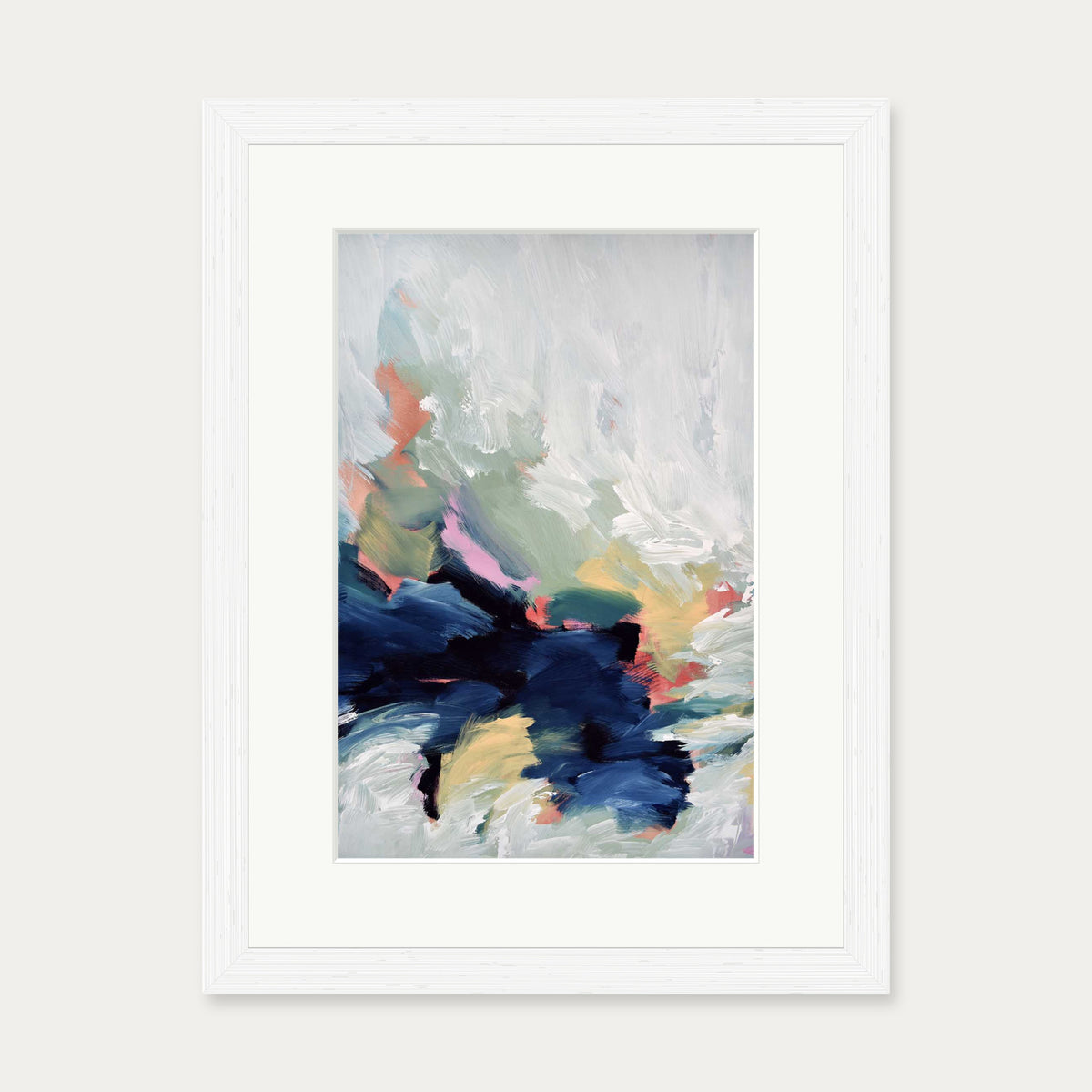 Abstract 466 Art Print — 30 x 40 cm — White Frame