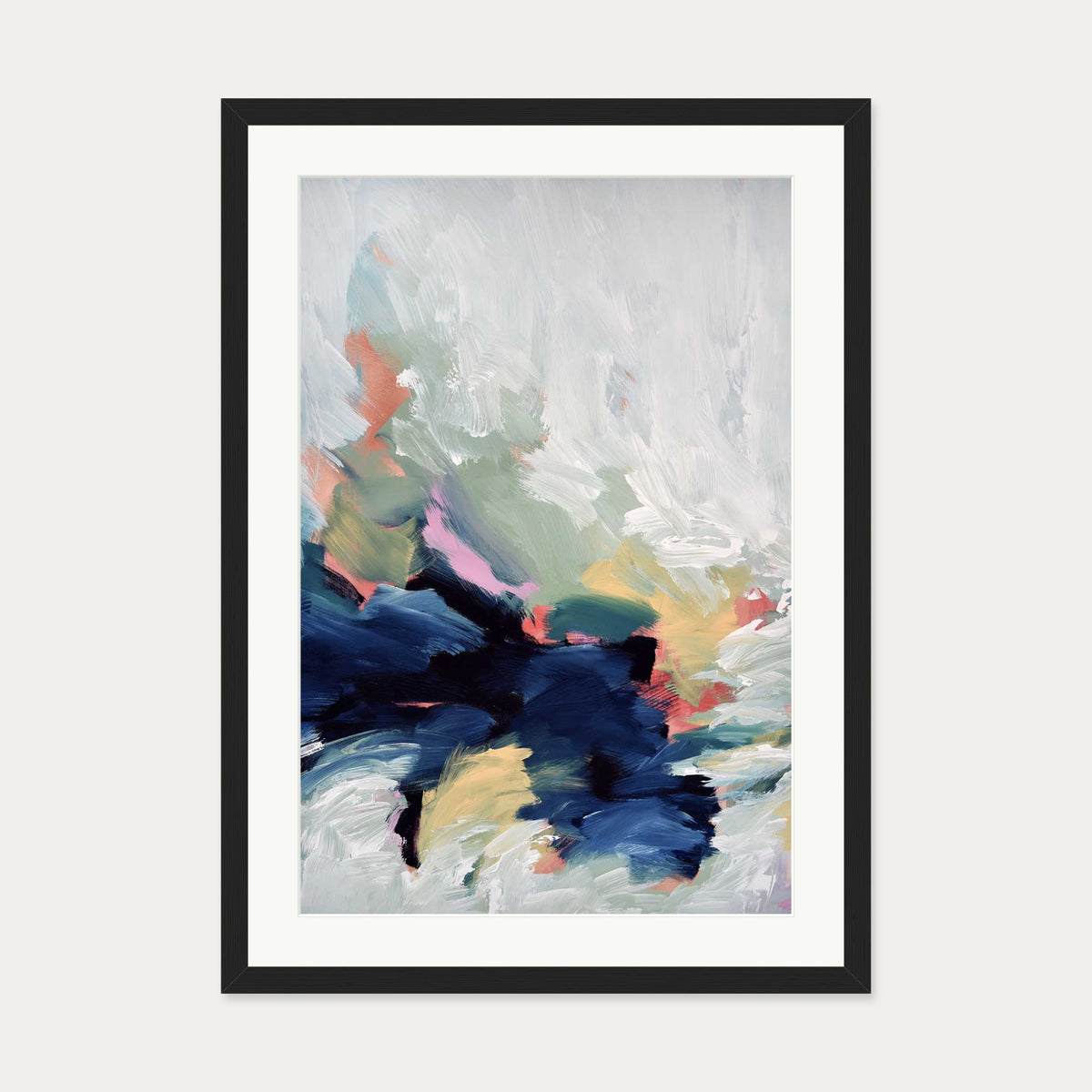 Abstract 466 Art Print — 50 x 70 cm — Black Frame