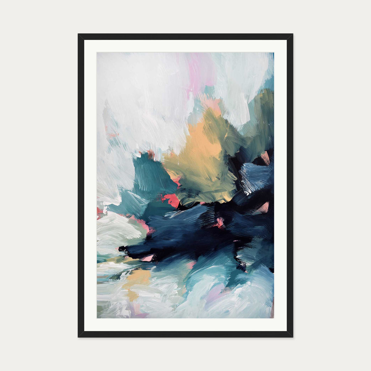 Abstract 467 Art Print — 70 x 100 cm — Black Frame