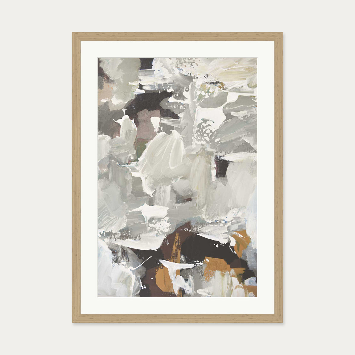 Abstract 471 Art Print — 50 x 70 cm — Oak Frame