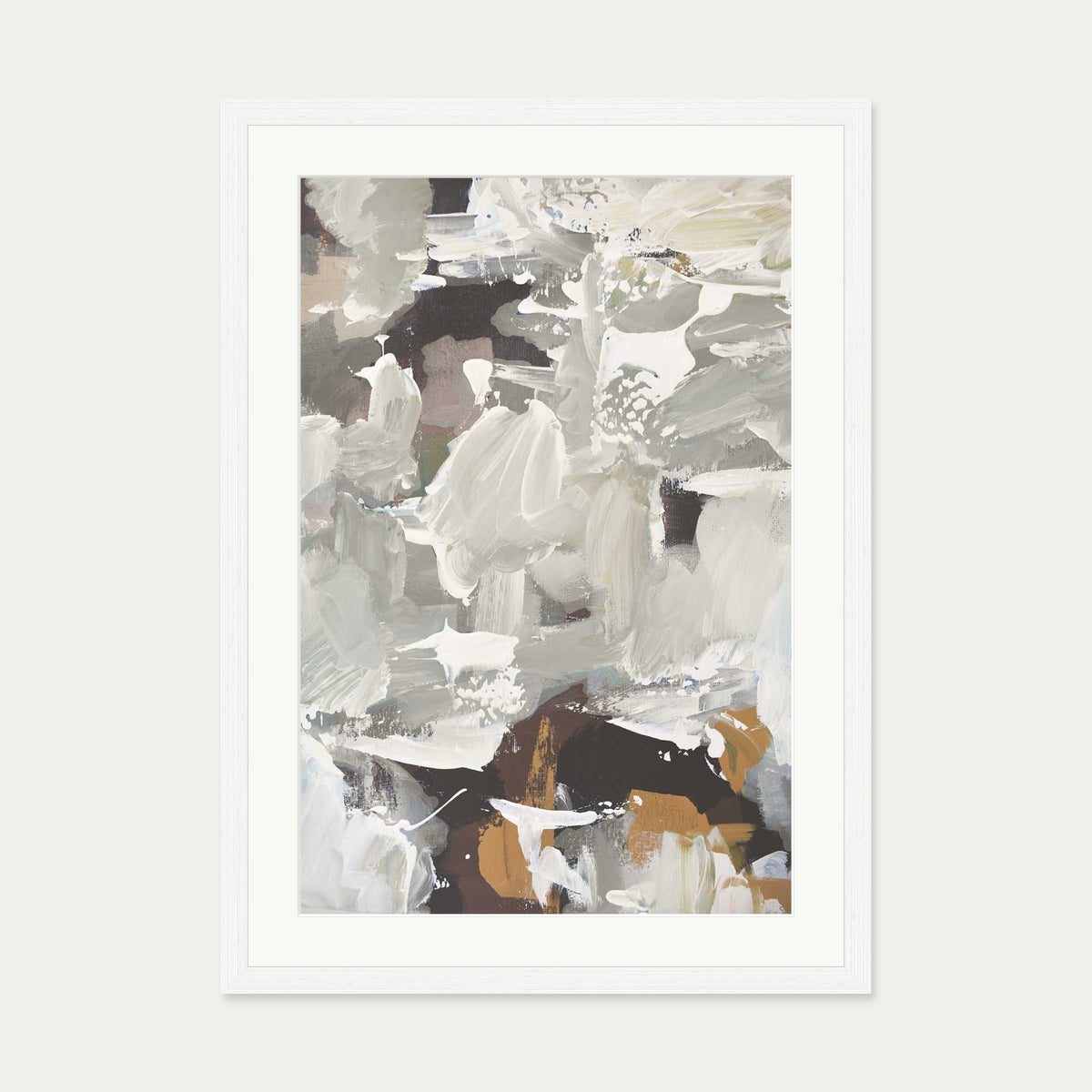 Abstract 471 Art Print — 50 x 70 cm — White Frame