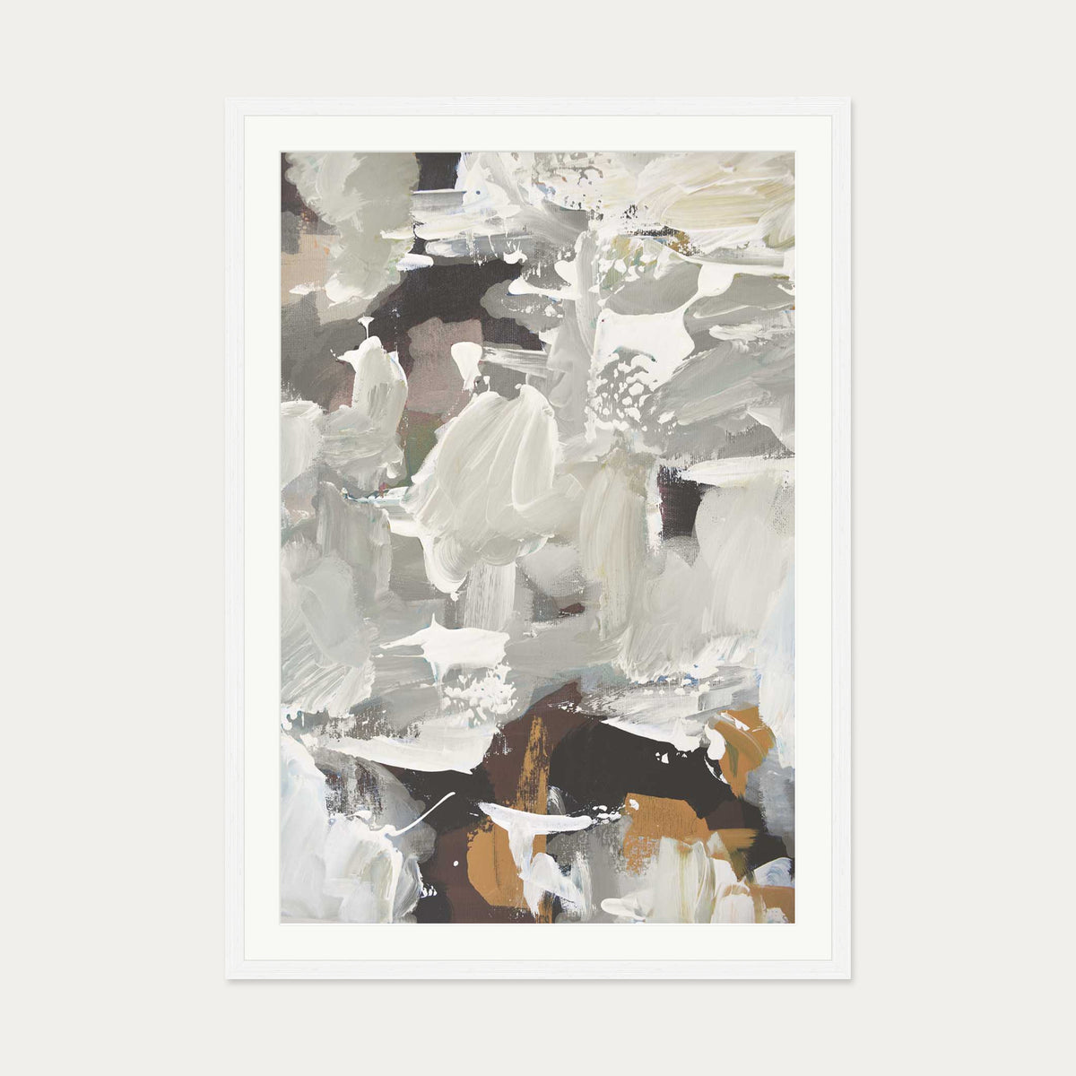 Abstract 471 Art Print — 70 x 100 cm — White Frame
