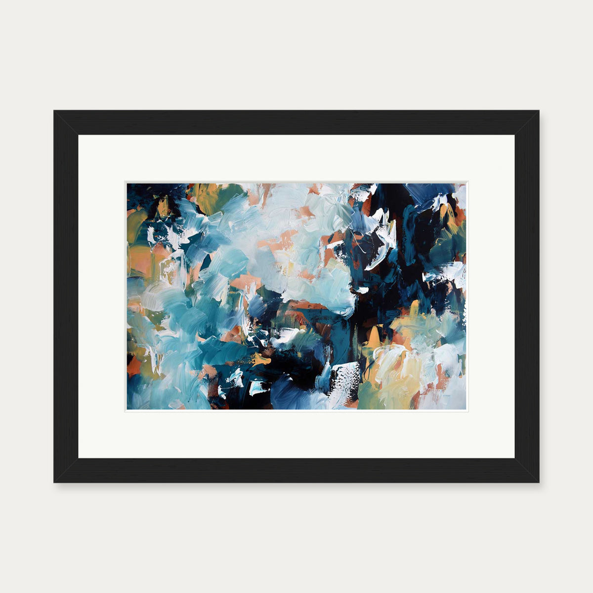 Abstract 472 Art Print — 30 x 40 cm — Black Frame