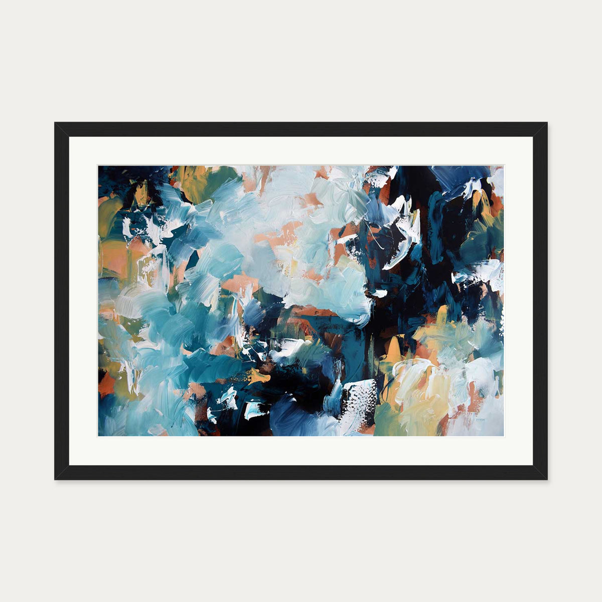 Abstract 472 Art Print — 50 x 70 cm — Black Frame