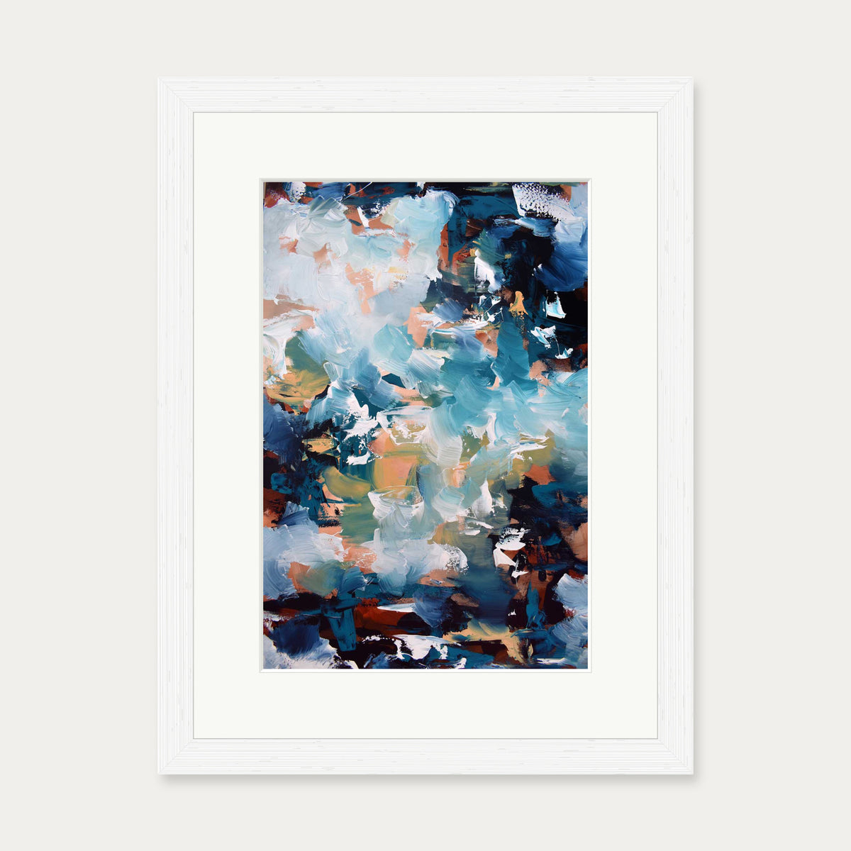 Abstract 473 Art Print — 30 x 40 cm — White Frame