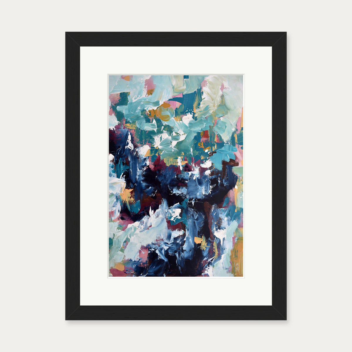 Abstract 474 Art Print — 30 x 40 cm — Black Frame