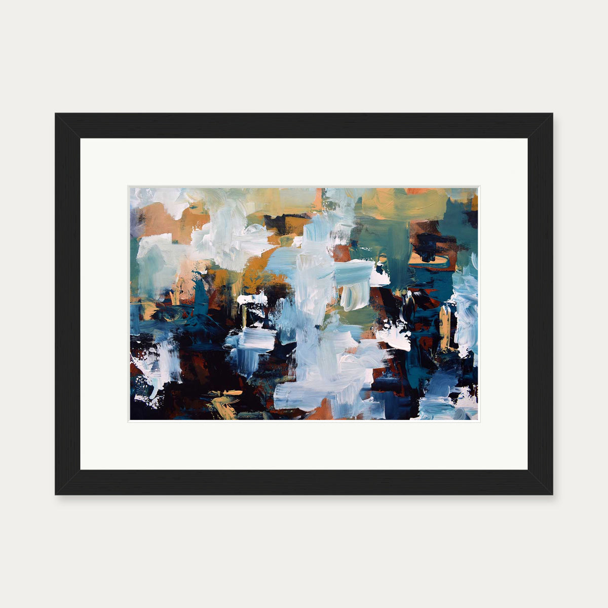 Abstract 477 Art Print — 30 x 40 cm — Black Frame