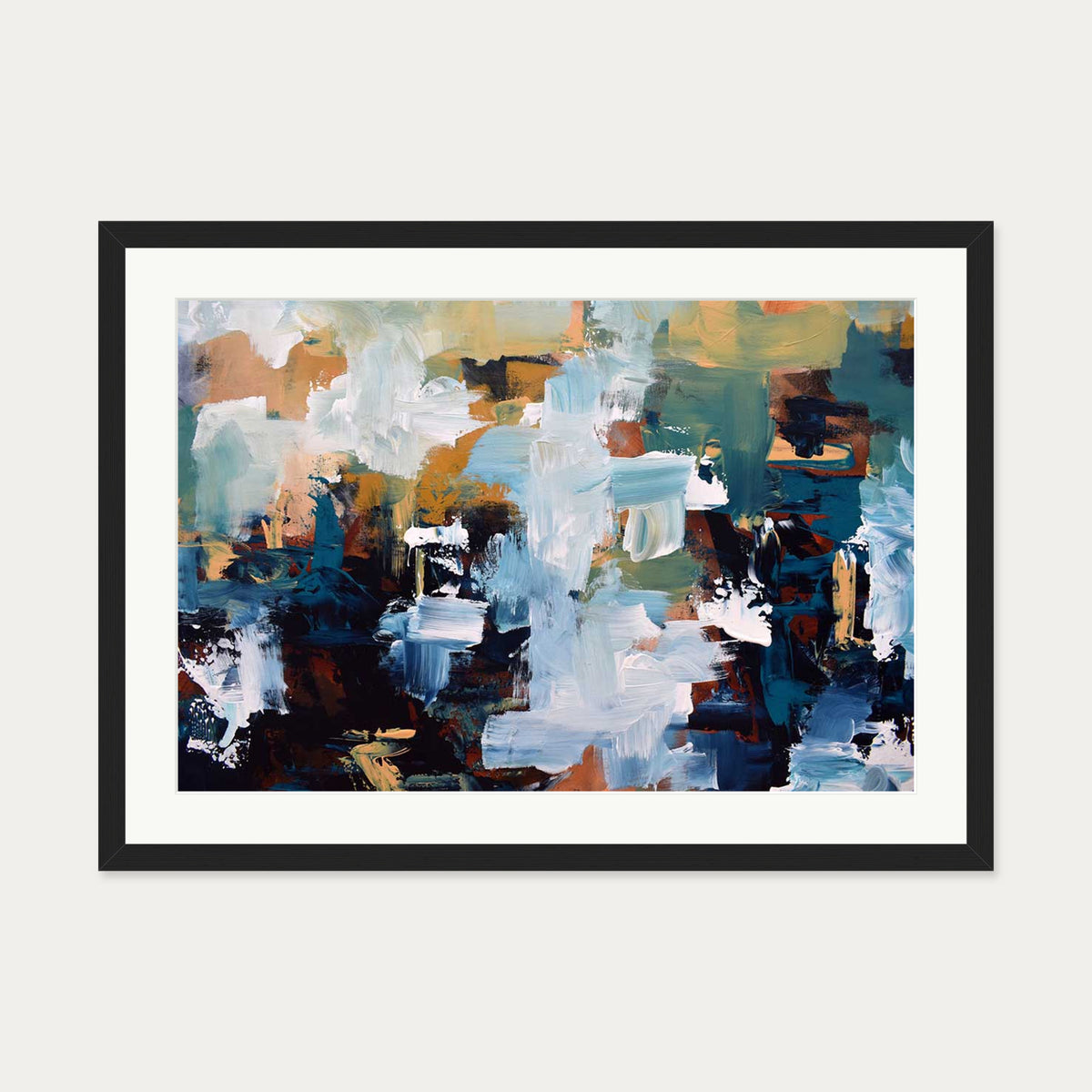 Abstract 477 Art Print — 50 x 70 cm — Black Frame