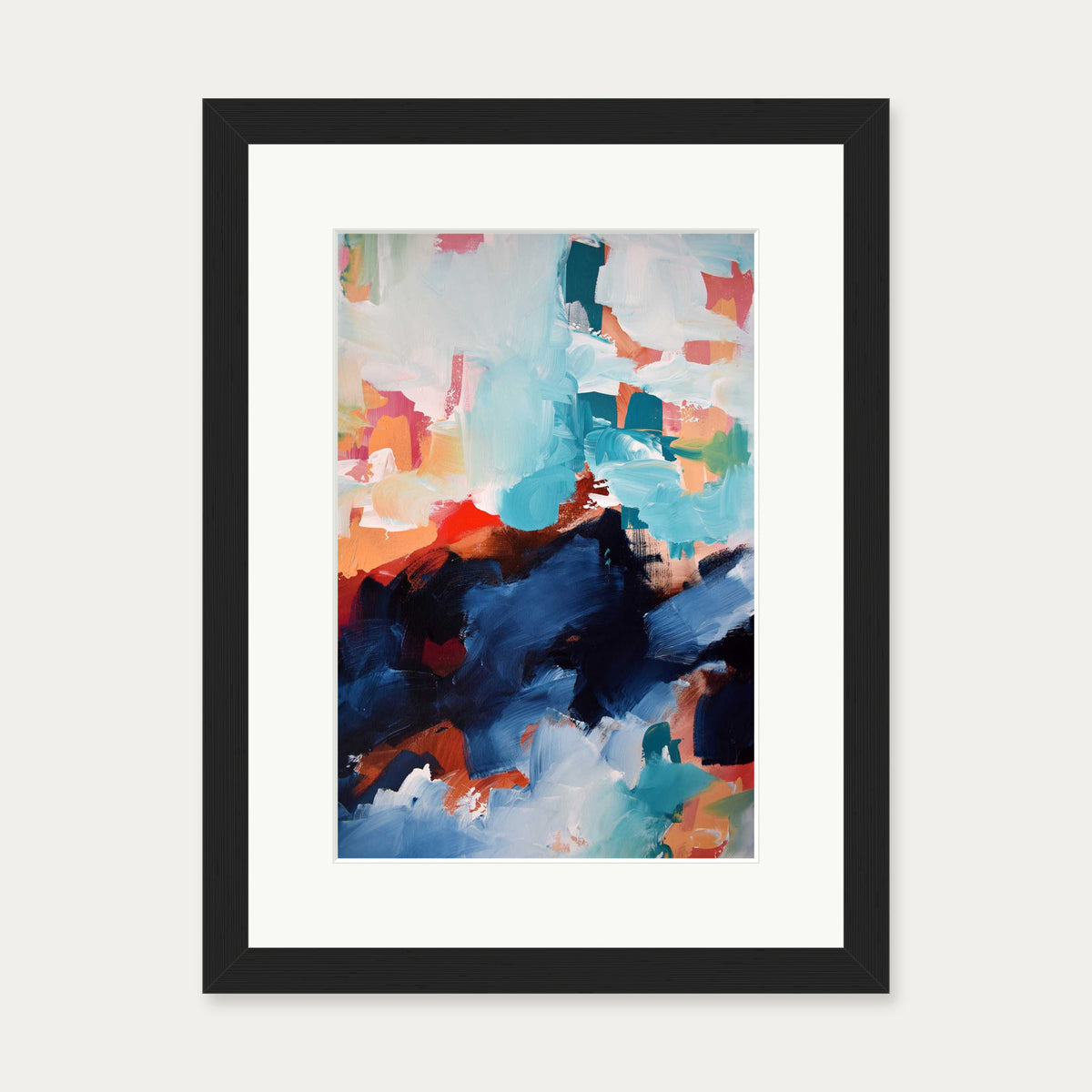 Abstract 478 Art Print — 30 x 40 cm — Black Frame