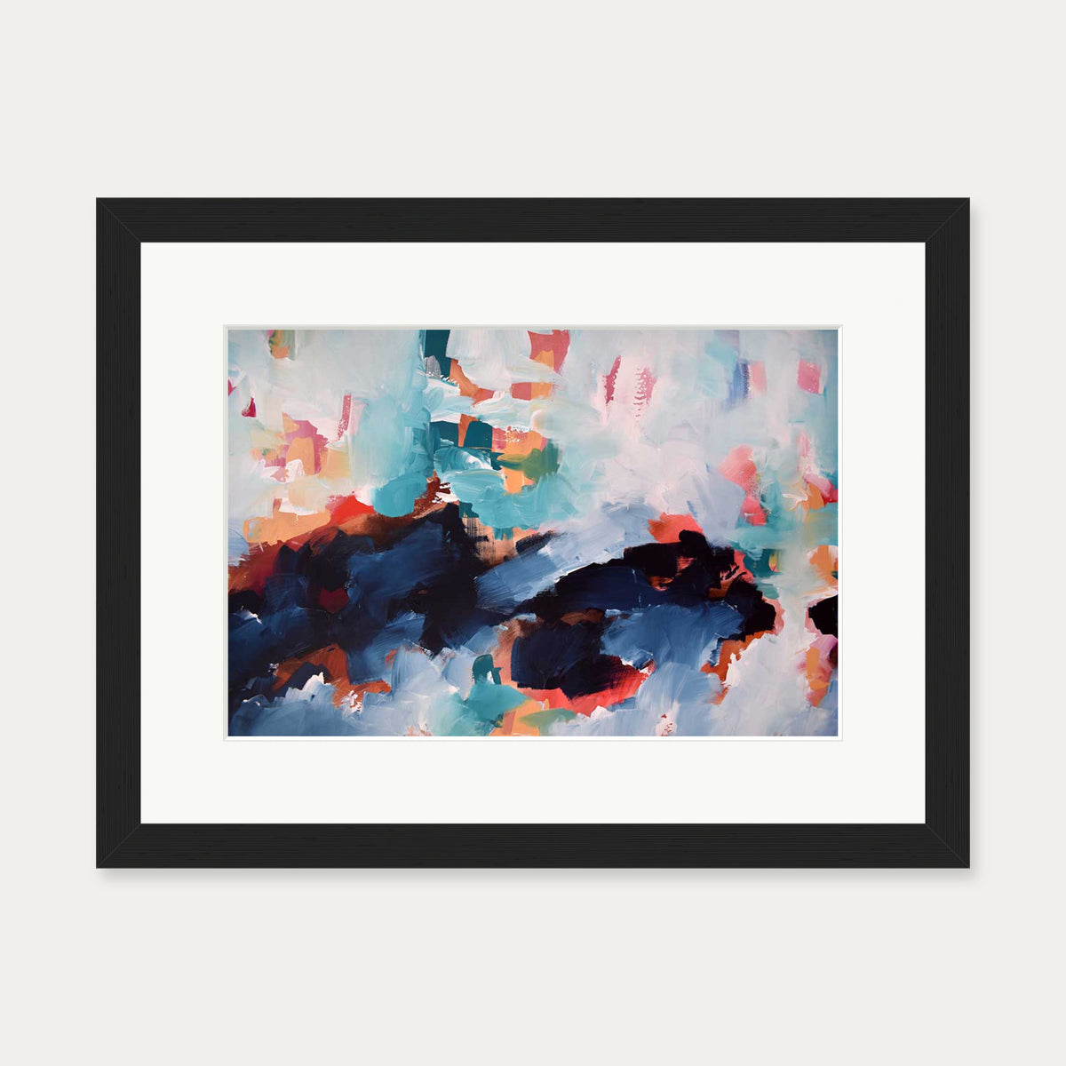 Abstract 479 Art Print — 30 x 40 cm — Black Frame