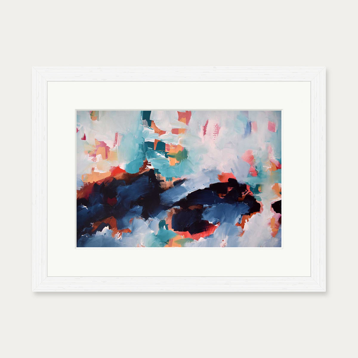 Abstract 479 Art Print — 30 x 40 cm — White Frame