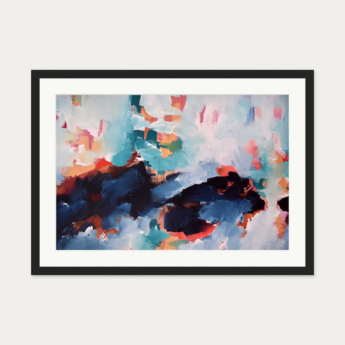 Abstract 479 Art Print — 50 x 70 cm — Black Frame