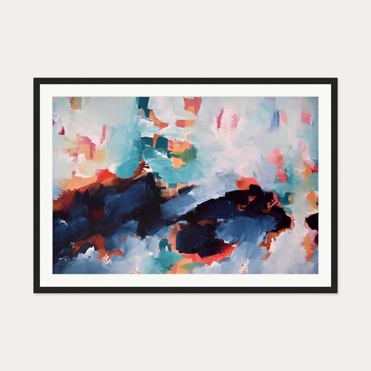 Abstract 479 Art Print — 70 x 100 cm — Black Frame