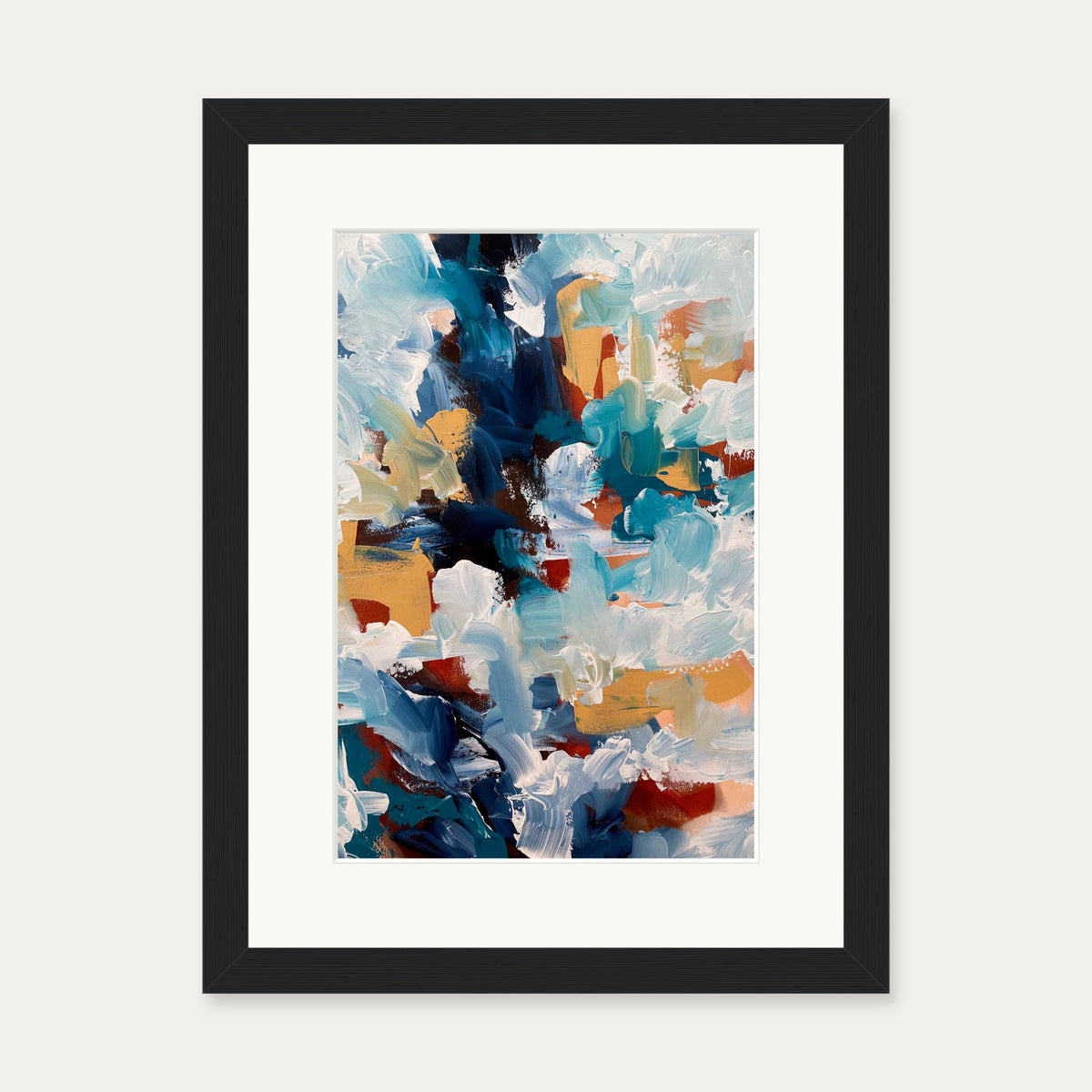Abstract 480 Art Print — 30 x 40 cm — Black Frame
