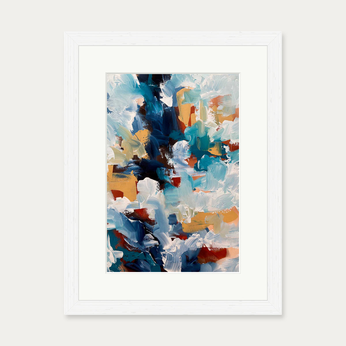 Abstract 480 Art Print — 30 x 40 cm — White Frame