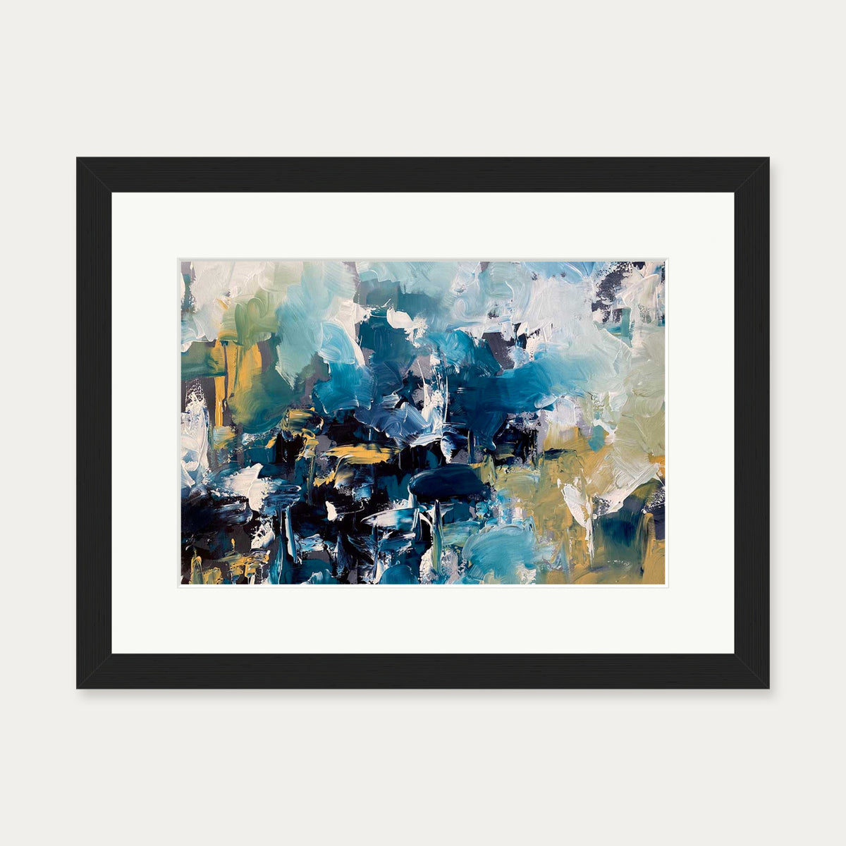 Abstract 481 Art Print — 30 x 40 cm — Black Frame