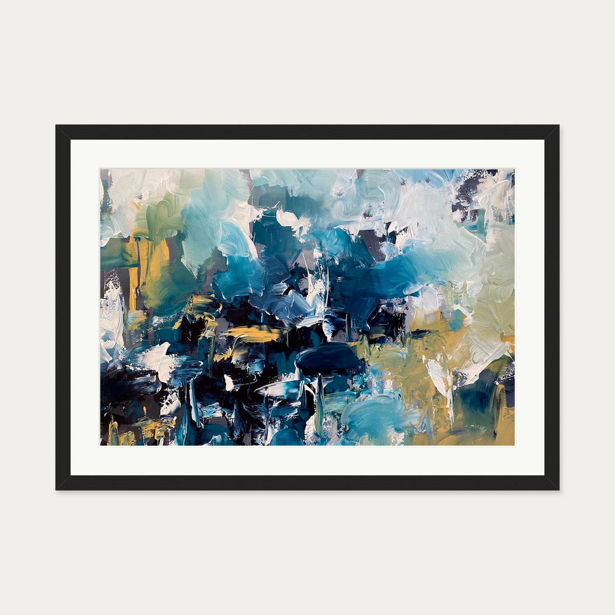 Abstract 481 Art Print — 50 x 70 cm — Black Frame