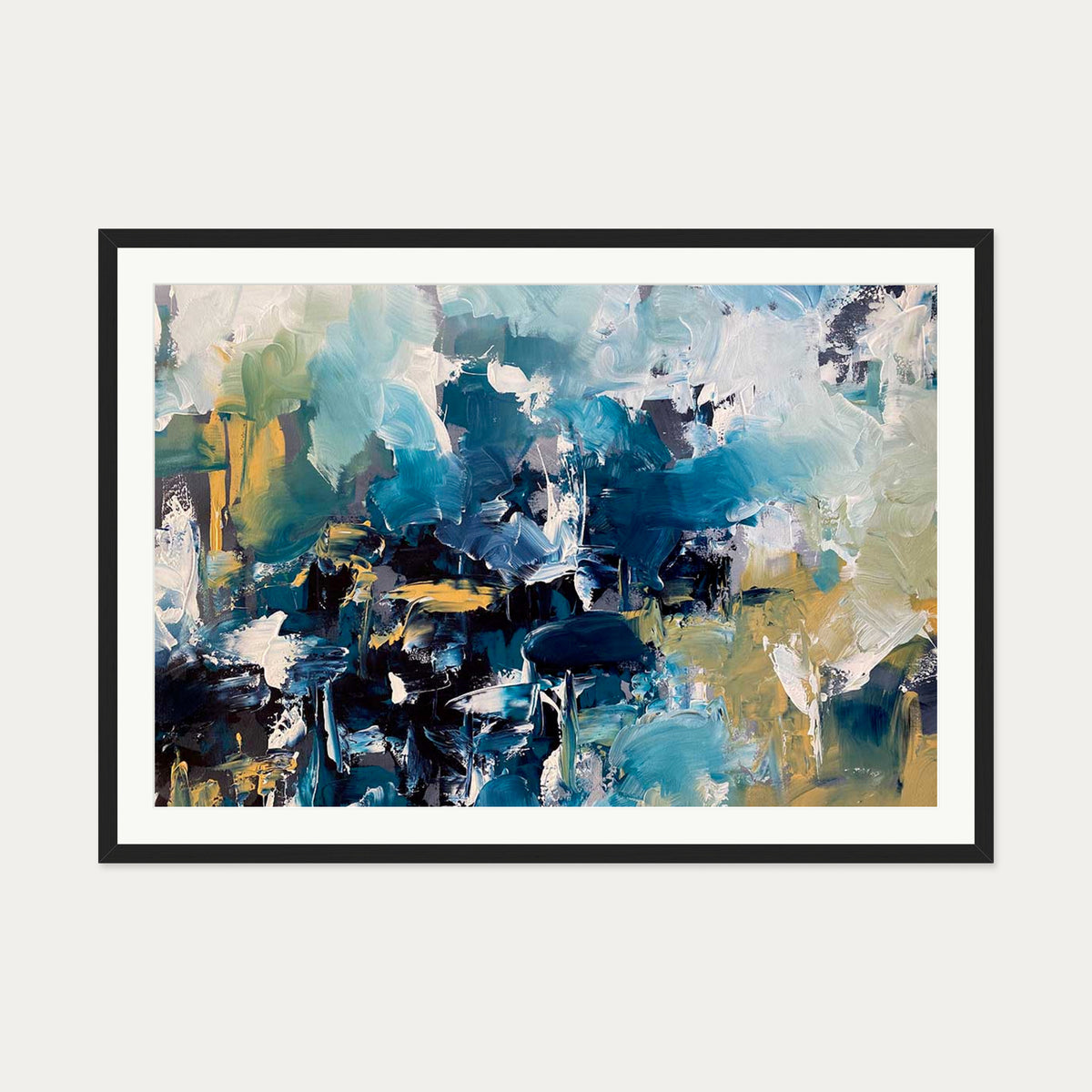 Abstract 481 Art Print — 70 x 100 cm — Black Frame